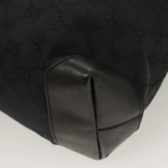 GUCCI GG Canvas Tote Bag Black 019 0401 Auth hk2842