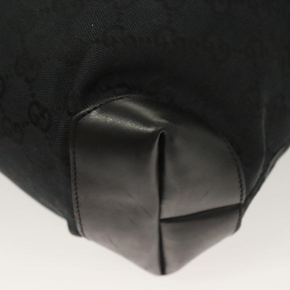 GUCCI GG Canvas Tote Bag Black 019 0401 Auth hk2842