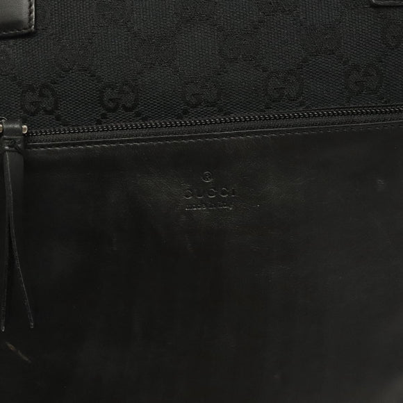GUCCI GG Canvas Tote Bag Black 019 0401 Auth hk2842
