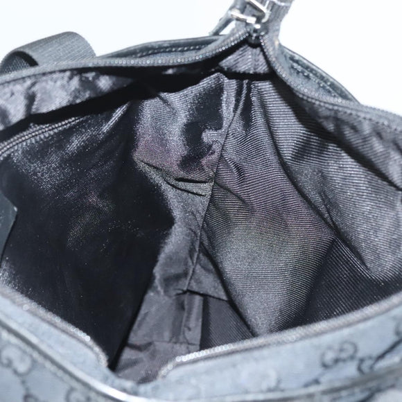GUCCI GG Canvas Tote Bag Black 019 0401 Auth hk2842