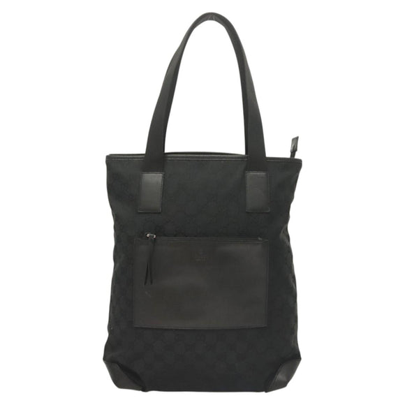GUCCI GG Canvas Tote Bag Black 019 0401 Auth hk2842