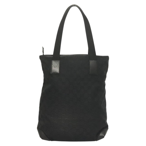 GUCCI GG Canvas Tote Bag Black 019 0401 Auth hk2842