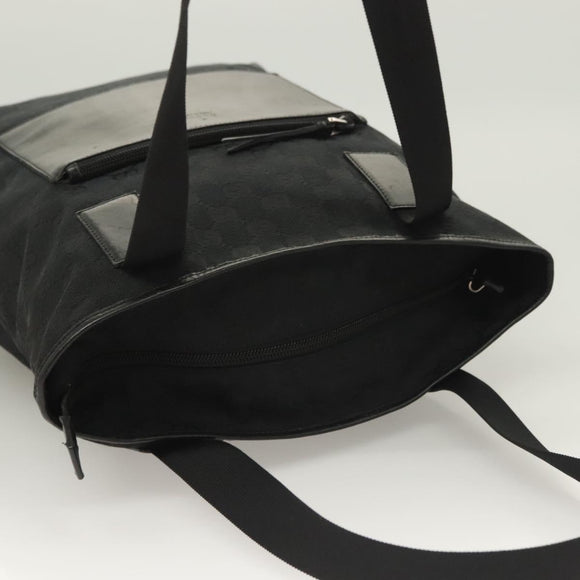 GUCCI GG Canvas Tote Bag Black 019 0401 Auth hk2842