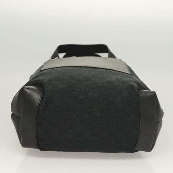 GUCCI GG Canvas Tote Bag Black 019 0401 Auth hk2842