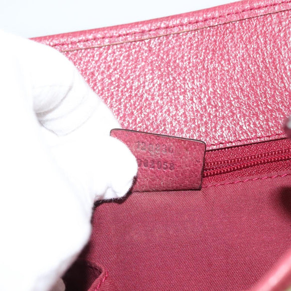 GUCCI GG Canvas Tote Bag Beige Silver 120836 Auth hk2844