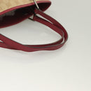 GUCCI GG Canvas Tote Bag Beige Silver 120836 Auth hk2844-7