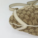 GUCCI GG Canvas Abbey Shoulder Bag Beige Gold 203257 Auth hk2845-9