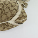 GUCCI GG Canvas Abbey Shoulder Bag Beige Gold 203257 Auth hk2845-14
