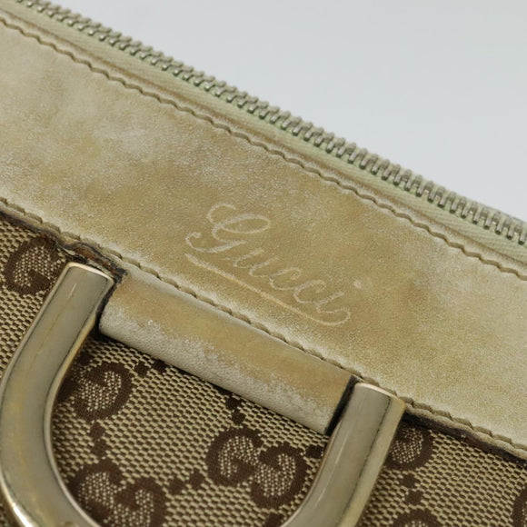 GUCCI GG Canvas Abbey Shoulder Bag Beige Gold 203257 Auth hk2845