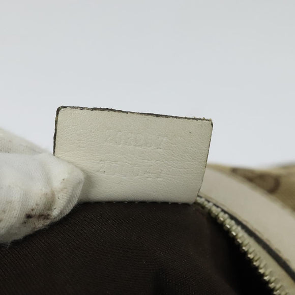 GUCCI GG Canvas Abbey Shoulder Bag Beige Gold 203257 Auth hk2845