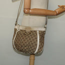 GUCCI GG Canvas Abbey Shoulder Bag Beige Gold 203257 Auth hk2845-21