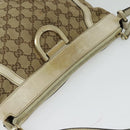 GUCCI GG Canvas Abbey Shoulder Bag Beige Gold 203257 Auth hk2845-6