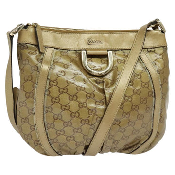 GUCCI GG Crystal Shoulder Bag Gold 203257 Auth hk2846