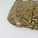 GUCCI GG Crystal Shoulder Bag Gold 203257 Auth hk2846-9