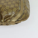 GUCCI GG Crystal Shoulder Bag Gold 203257 Auth hk2846-14