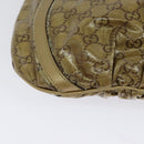 GUCCI GG Crystal Shoulder Bag Gold 203257 Auth hk2846-15