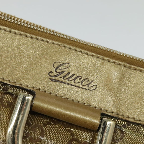 GUCCI GG Crystal Shoulder Bag Gold 203257 Auth hk2846