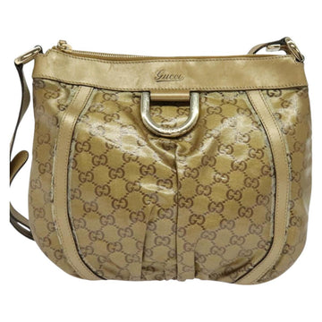 GUCCI GG Crystal Shoulder Bag Gold 203257 Auth hk2846 - 0