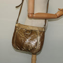 GUCCI GG Crystal Shoulder Bag Gold 203257 Auth hk2846-21