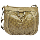 GUCCI GG Crystal Shoulder Bag Gold 203257 Auth hk2846-13