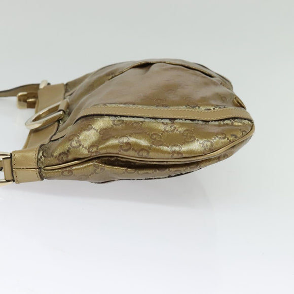 GUCCI GG Crystal Shoulder Bag Gold 203257 Auth hk2846
