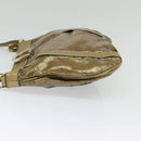 GUCCI GG Crystal Shoulder Bag Gold 203257 Auth hk2846-3