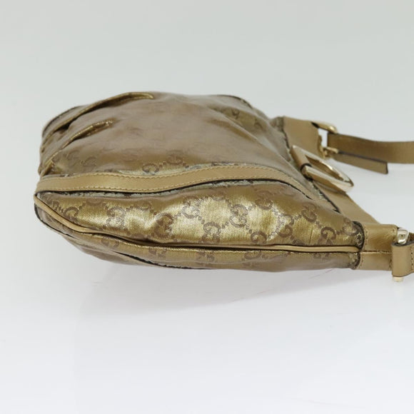 GUCCI GG Crystal Shoulder Bag Gold 203257 Auth hk2846