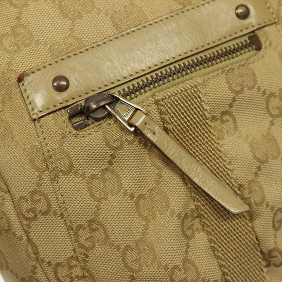 GUCCI GG Canvas Shoulder Bag Beige Gold 90762 Auth hk2847
