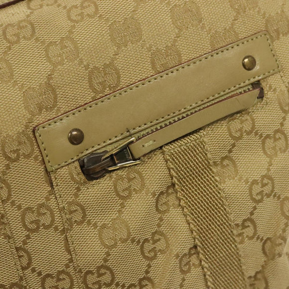 GUCCI GG Canvas Shoulder Bag Beige Gold 90762 Auth hk2847