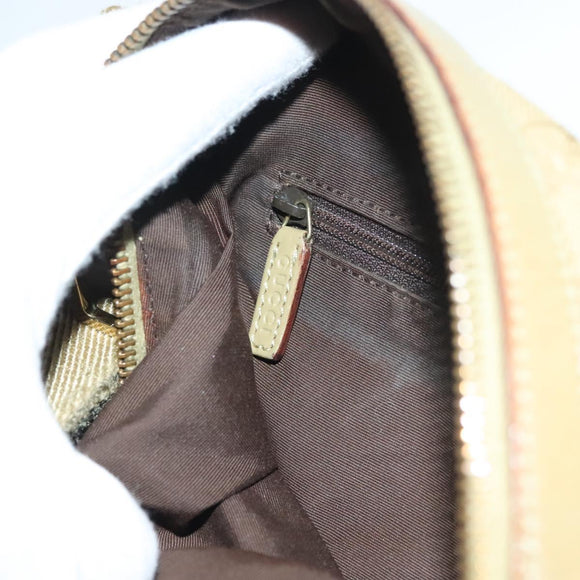 GUCCI GG Canvas Shoulder Bag Beige Gold 90762 Auth hk2847