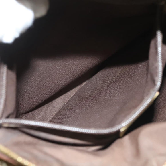 GUCCI GG Canvas Shoulder Bag Beige Gold 90762 Auth hk2847