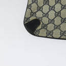 GUCCI GG Supreme Clutch Bag PVC Navy Gold 89 02 075 Auth hk2850-10