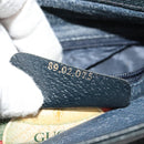 GUCCI GG Supreme Clutch Bag PVC Navy Gold 89 02 075 Auth hk2850-19