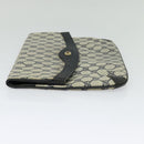 GUCCI GG Supreme Clutch Bag PVC Navy Gold 89 02 075 Auth hk2850-4
