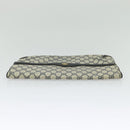 GUCCI GG Supreme Clutch Bag PVC Navy Gold 89 02 075 Auth hk2850-6