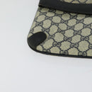 GUCCI GG Supreme Clutch Bag PVC Navy Gold 89 02 075 Auth hk2850-8