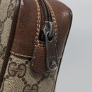 GUCCI GG Supreme Web Sherry Line Clutch Bag PVC Beige 32 014 3553 Auth hk2851-12