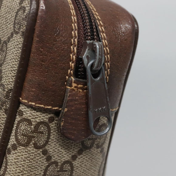 GUCCI GG Supreme Web Sherry Line Clutch Bag PVC Beige 32 014 3553 Auth hk2851