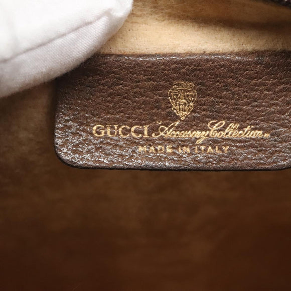 GUCCI GG Supreme Web Sherry Line Clutch Bag PVC Beige 32 014 3553 Auth hk2851