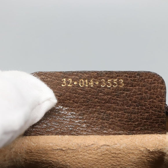 GUCCI GG Supreme Web Sherry Line Clutch Bag PVC Beige 32 014 3553 Auth hk2851