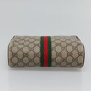 GUCCI GG Supreme Web Sherry Line Clutch Bag PVC Beige 32 014 3553 Auth hk2851-6