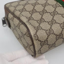 GUCCI GG Supreme Web Sherry Line Clutch Bag PVC Beige 32 014 3553 Auth hk2851-9
