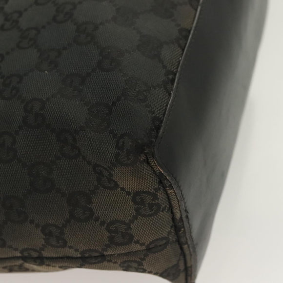 GUCCI GG Canvas Tote Bag Black Gold 002 1098 1705 Auth hk2853