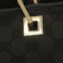 GUCCI GG Canvas Tote Bag Black Gold 002 1098 1705 Auth hk2853-10