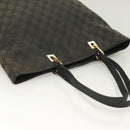 GUCCI GG Canvas Tote Bag Black Gold 002 1098 1705 Auth hk2853-6