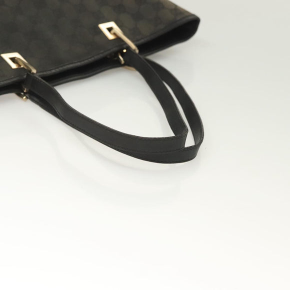 GUCCI GG Canvas Tote Bag Black Gold 002 1098 1705 Auth hk2853