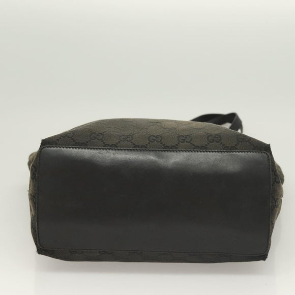 GUCCI GG Canvas Tote Bag Black Gold 002 1098 1705 Auth hk2853