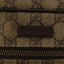 GUCCI GG Supreme Web Sherry Line Clutch Bag PVC Beige Silver 152599 Auth hk2854-18