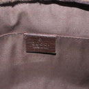 GUCCI GG Supreme Web Sherry Line Clutch Bag PVC Beige Silver 152599 Auth hk2854-20