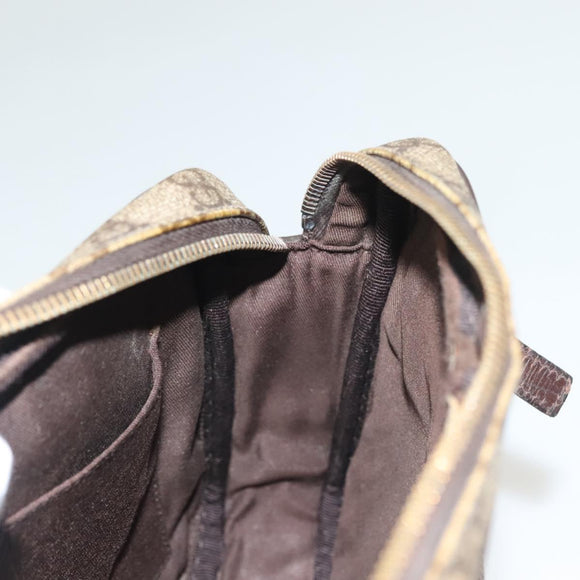 GUCCI GG Supreme Web Sherry Line Clutch Bag PVC Beige Silver 152599 Auth hk2854